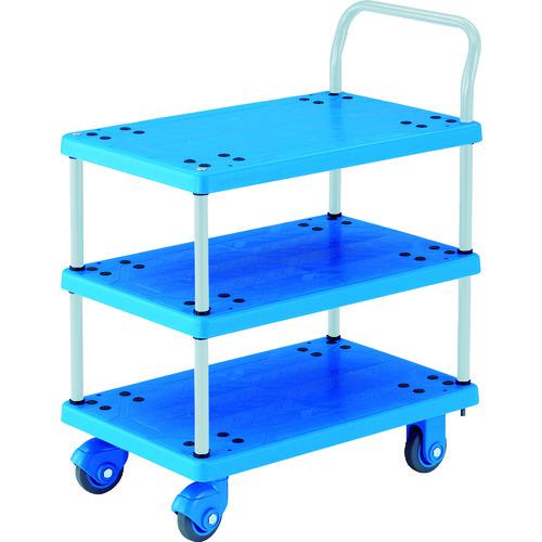 ■TRUSCO 樹脂台車 グランカート サイレント 3段片袖 800X535〔品番:TPX805〕【4893735:0】[法人・事業所限定][直送元][店頭受取不可]｜ホームセンターバロー　店