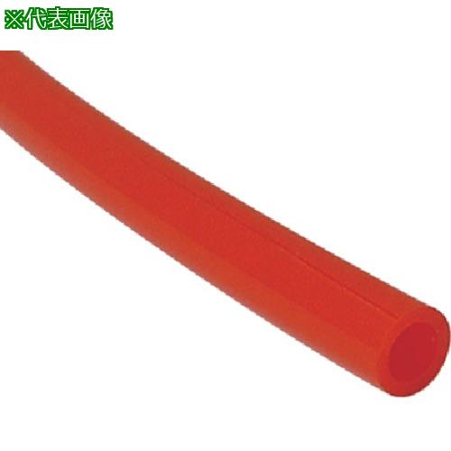 ■チヨダ ポリウレタンチューブ TEタッチチューブ 16mm/100m 赤〔品番:TE16100R〕【4918240:0】[店頭受取不可]｜ホームセンターバロー　店