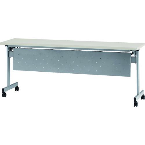 ■TOKIO 天板跳上式スタックテーブル(パネル付) 1800×600mm 天板色:ニューグレー〔品番:HSN1860PNG〕【4919611:0】[送料別途見積り][法人・事業所限定][直送][店頭受取不可]