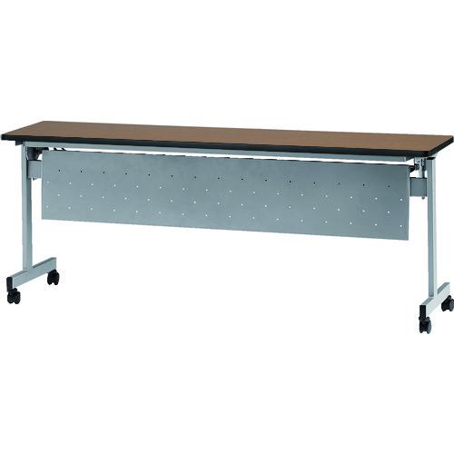 ■TOKIO 天板跳上式スタックテーブル(パネル付) 1800×600mm 天板色:チーク〔品番:HSN1860PT〕【4919637:0】[送料別途見積り][法人・事業所限定][直送][店頭受取不可]