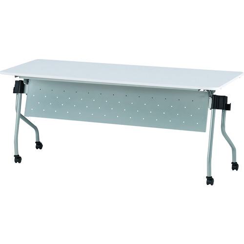 ■TOKIO 天板跳上式並行スタック会議テーブル(パネル付) 1500&times;450mm 天板色:ホワイト〔品番:NTAN1545PW〕【4919653:0】[法人・事業所限定][直送元][店頭受取不可]｜ホームセンターバロー　店