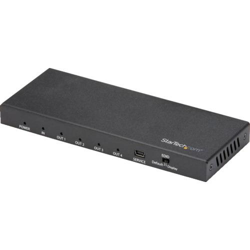 ■StarTech ビデオスプリッター/HDMI/1入力4出力/4K60Hz/EDID/HDCP 2.2〔品番:ST124HD202〕【4975410:0】[店頭受取不可]｜ホームセンターバロー　店
