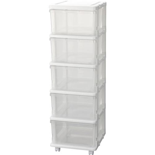 ■JEJアステージ シーズユニット5段 WHクリア《3台入》〔品番:480505〕【5001622×3:0】[送料別途見積り][法人・事業所限定][外直送][店頭受取不可] 14,322円