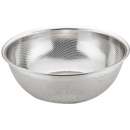 ■EBM UK 18-8 HACCP パンチング浅型ざる 40cm〔品番:1559950〕【5019841:0】[送料別途見積り][掲外取寄][店頭受取不可]