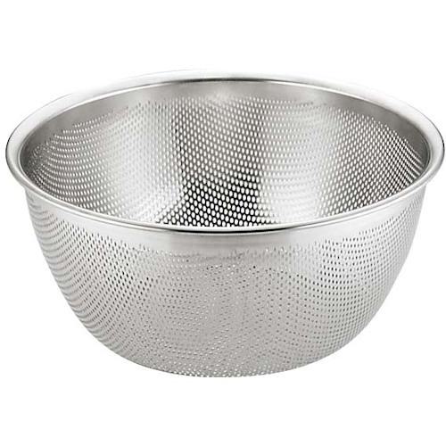 ■EBM UK 18-8 HACCP パンチング深型ざる 37.5cm〔品番:1560060〕【5021459:0】[送料別途見積り][掲外取寄][店頭受取不可]