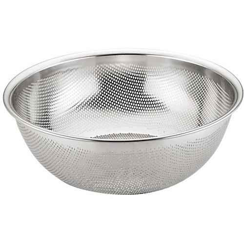 ■EBM UK 18-8 HACCP パンチング浅型ざる 43cm〔品番:1559960〕【5022988:0】[送料別途見積り][掲外取寄][店頭受取不可]