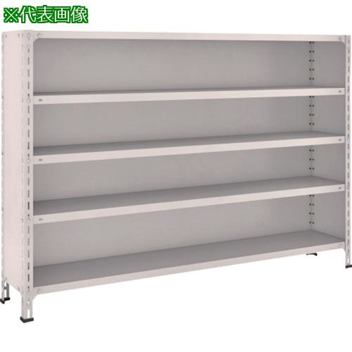 ■TRUSCO スチールラック 軽量棚背板・側板付 W1800XD300X1200 5段 ネオグレー〔品番:46V25〕【5024412:0】[直送DS][店頭受取不可]