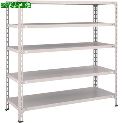 ■TRUSCO スチールラック 軽量ボルト式棚 1200X450XH1200 5段 ネオグレー〔品番:44X15〕【5024803:0】[直送DS][店頭受取不可]｜ホームセンターバロー　店