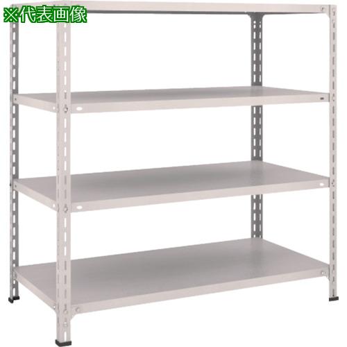 ■TRUSCO スチールラック 軽量ボルト式棚 1200X600XH1200 4段 ネオグレー〔品番:44W14〕【5024811:0】[直送DS][店頭受取不可]｜ホームセンターバロー　店