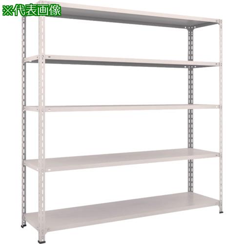 ■TRUSCO スチールラック 軽量ボルト式棚 1800X450XH1800 5段 ネオグレー〔品番:66X15〕【5024862:0】[直送DS][店頭受取不可]｜ホームセンターバロー　店
