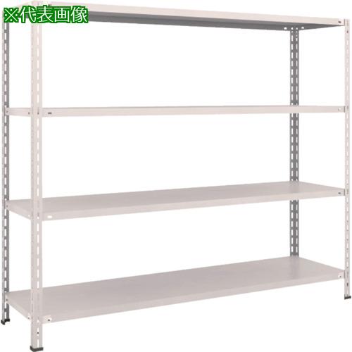 ■TRUSCO スチールラック 軽量棚 中棚ボルトレス型1800X450X1500 4段 ネオグレー〔品番:L56X14〕【5025460:0】[直送DS][店頭受取不可]｜ホームセンターバロー　店