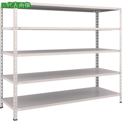 ■TRUSCO スチールラック 軽量棚 中棚ボルトレス型1800X600X1500 5段 ネオグレー〔品番:L56W15〕【5025494:0】[直送DS][店頭受取不可]｜ホームセンターバロー　店 28,672円