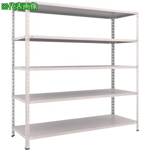 ■TRUSCO スチールラック 軽量棚 中棚ボルトレス型1800X600X1800 5段 ネオグレー〔品番:L66W15〕【5025826:0】[直送DS][店頭受取不可]