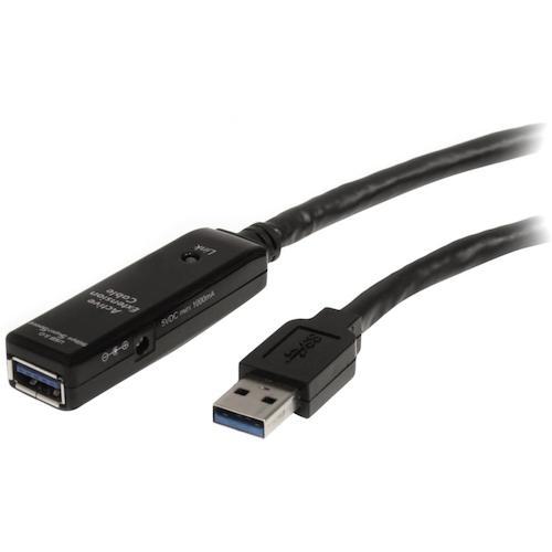■StarTech USBケーブル/A-A/5m/USB 3.0/アクティブ延長/オス・メス/BK〔品番:USB3AAEXT5M〕【5026331:0】[法人・事業所限定][外直送元][店頭受取不可]｜ホームセンターバロー　店