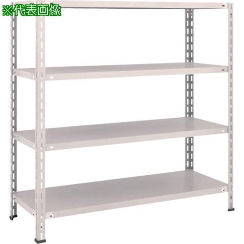 ■TRUSCO スチールラック 軽量棚 中棚ボルトレス型1200X450X1200 4段 ネオグレー〔品番:L44X14〕【5035244:0】[直送DS][店頭受取不可]｜ホームセンターバロー　店