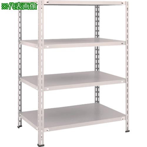 ■TRUSCO スチールラック 軽量棚 中棚ボルトレス型 875X600X1200 4段 ネオグレー〔品番:L43W14〕【5035279:0】[直送DS][店頭受取不可]｜ホームセンターバロー　店