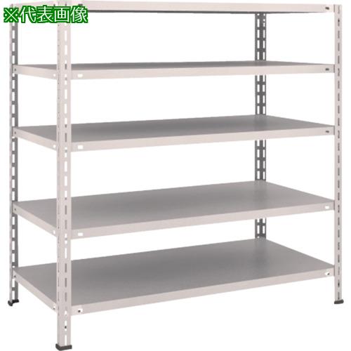 ■TRUSCO スチールラック 軽量棚 中棚ボルトレス型1200X600X1200 5段 ネオグレー〔品番:L44W15〕【5035309:0】[直送DS][店頭受取不可]｜ホームセンターバロー　店