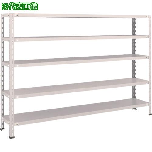 ■TRUSCO スチールラック 軽量棚 中棚ボルトレス型1800X300X1200 5段 ネオグレー〔品番:L46V15〕【5035406:0】[直送DS][店頭受取不可]