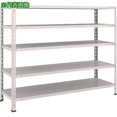 ■TRUSCO スチールラック 軽量棚 中棚ボルトレス型1500X450X1200 5段 ネオグレー〔品番:L45X15〕【5035431:0】[直送DS][店頭受取不可]｜ホームセンターバロー　店