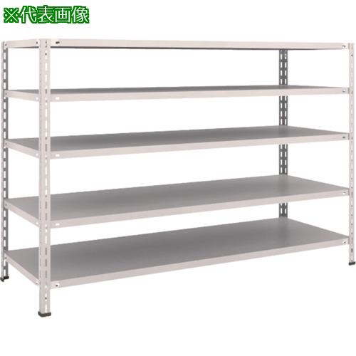 ■TRUSCO スチールラック 軽量棚 中棚ボルトレス型1800X600X1200 5段 ネオグレー〔品番:L46W15〕【5035481:0】[直送DS][店頭受取不可]