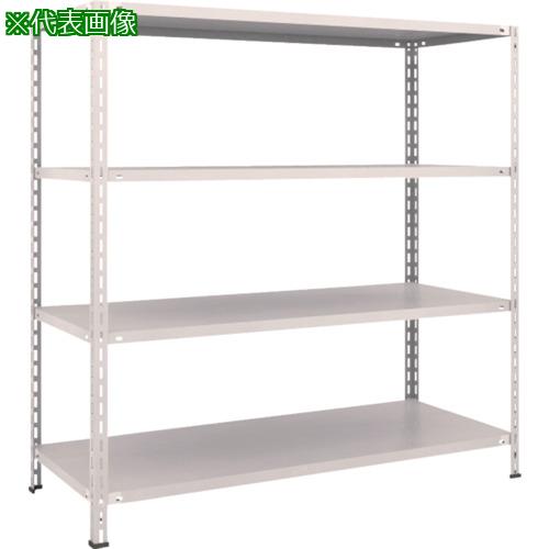 ■TRUSCO スチールラック 軽量棚 中棚ボルトレス型1500X600X1500 4段 ネオグレー〔品番:L55W14〕【5038286:0】[直送DS][店頭受取不可]