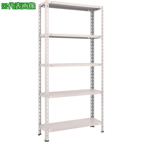 ■TRUSCO スチールラック 軽量棚 中棚ボルトレス型 875X300X1800 5段 ネオグレー〔品番:L63V15〕【5038316:0】[直送DS][店頭受取不可]