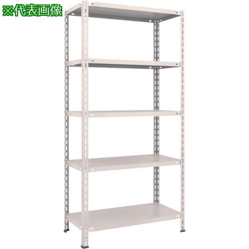 ■TRUSCO スチールラック 軽量棚 中棚ボルトレス型 875X450X1800 5段 ネオグレー〔品番:L63X15〕【5038332:0】[直送DS][店頭受取不可]｜ホームセンターバロー　店