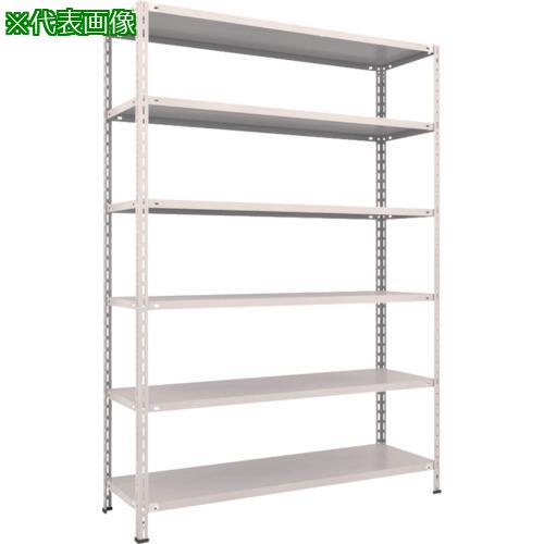 ■TRUSCO スチールラック 軽量棚 中棚ボルトレス型1500X450X2100 6段 ネオグレー〔品番:L75X16〕【5038511:0】[直送DS][店頭受取不可]