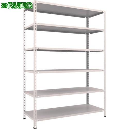 ■TRUSCO スチールラック 軽量棚 中棚ボルトレス型1500X600X2100 6段 ネオグレー〔品番:L75W16〕【5038537:0】[直送DS][店頭受取不可]