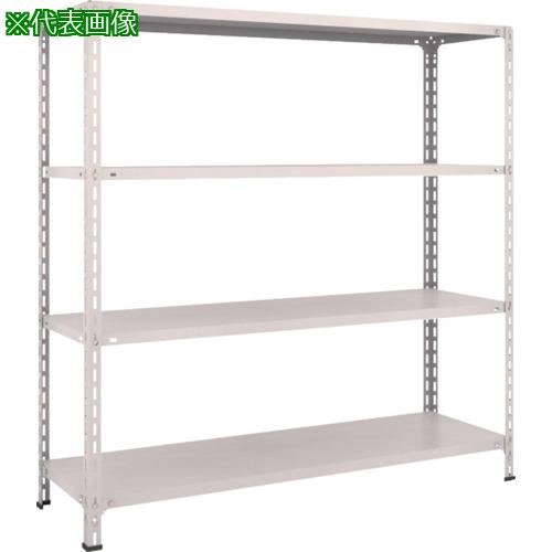 ■TRUSCO スチールラック 軽量ボルト式棚 1500X450XH1500 4段 ネオグレー〔品番:55X14〕【5038740:0】[直送DS][店頭受取不可]｜ホームセンターバロー　店