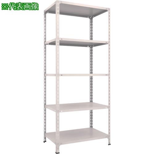 ■TRUSCO スチールラック 軽量ボルト式棚 875X600XH2100 5段 ネオグレー〔品番:73W15〕【5038936:0】[直送DS][店頭受取不可]｜ホームセンターバロー　店