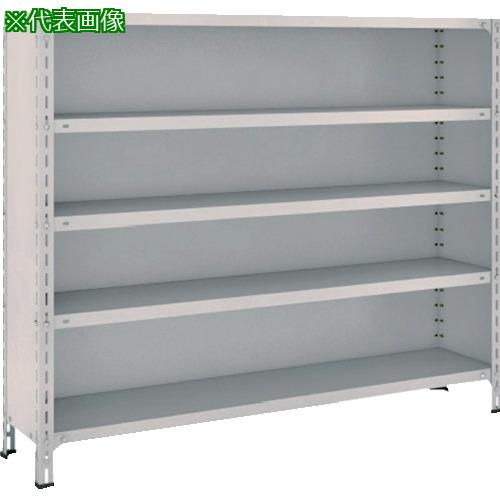 ■TRUSCO スチールラック 軽量棚背板・側板付 W1500XD300X1200 5段 ネオグレー〔品番:45V25〕【5039070:0】[直送DS][店頭受取不可]｜ホームセンターバロー　店