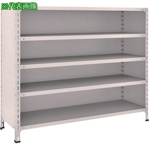 ■TRUSCO スチールラック 軽量棚背板・側板付 W1500XD450X1200 5段 ネオグレー〔品番:45X25〕【5039096:0】[直送DS][店頭受取不可]