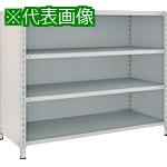 ■TRUSCO スチールラック 軽量棚背板・側板付 W1500XD600X1200 4段 ネオグレー〔品番:45W24〕【5039100:0】[直送DS][店頭受取不可]