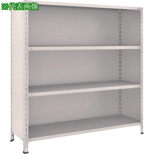 ■TRUSCO スチールラック 軽量棚背板・側板付 W1500XD450X1500 4段 ネオグレー〔品番:55X24〕【5039207:0】[直送DS][店頭受取不可]