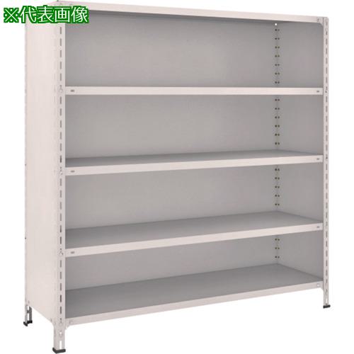 ■TRUSCO スチールラック 軽量棚背板・側板付 W1500XD450X1500 5段 ネオグレー〔品番:55X25〕【5039215:0】[直送DS][店頭受取不可]