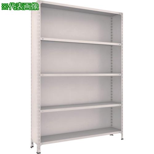 ■TRUSCO スチールラック 軽量棚背板・側板付 W1500XD300X2100 5段 ネオグレー〔品番:75V25〕【5039428:0】[直送DS][店頭受取不可]