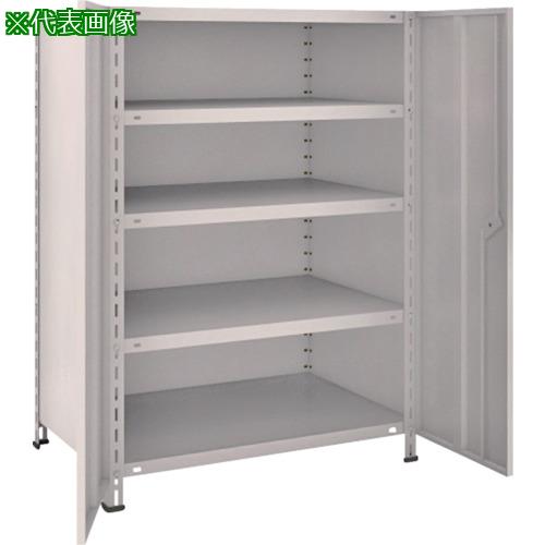 ■TRUSCO スチールラック 軽量棚両開扉付 875X600XH1200 天地5段 ネオグレー〔品番:43WT25〕【5042887:0】[直送DS][店頭受取不可]