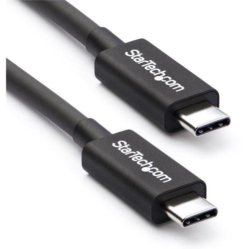 ■StarTech Thunderbolt 3 ケーブル/50cm/USB-C, DP互換/40Gbps/ブラック〔品番:TBLT34MM50CM〕【5043027:0】[法人・事業所限定][直送元][店頭受取不可] 6,761円