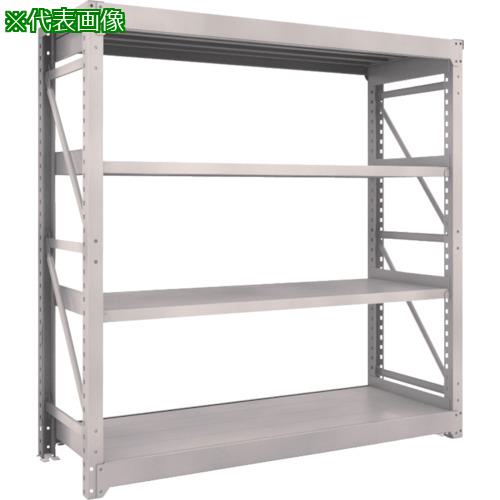 ■TRUSCO スチールラック M10型重量棚 1800X620XH1800 4段 単体 ネオグレー〔品番:M106664〕【5061148:0】[法人・事業所限定][直送元][店頭受取不可]