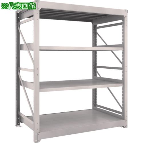 ■TRUSCO スチールラック M10型重量棚 1500X900XH1800 4段 単体 ネオグレー〔品番:M106594〕【5063183:0】[法人・事業所限定][直送元][店頭受取不可]｜ホームセンターバロー　店