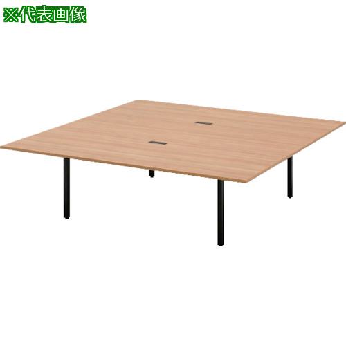 ■トヨスチール スクエアテーブル 2400 ホワイト/ホワイト〔品番:NTS2424TWW〕【5067212:0】[送料別途見積り][法人・事業所限定][直送][店頭受取不可]｜ホームセンターバロー　店