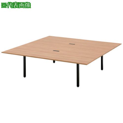 ■トヨスチール スクエアテーブル 1800 モカブラウン/ブラック〔品番:NTS1818TMB〕【5067215:0】[送料別途見積り][法人・事業所限定][直送][店頭受取不可]｜ホームセンターバロー　店