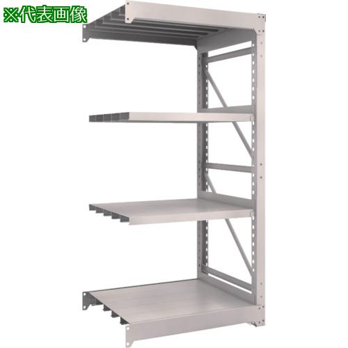 ■TRUSCO スチールラック M10型重量棚 900X760XH1800 4段 連結 ネオグレー〔品番:M106374B〕【5081653:0】[法人・事業所限定][直送元][店頭受取不可]｜ホームセンターバロー　店