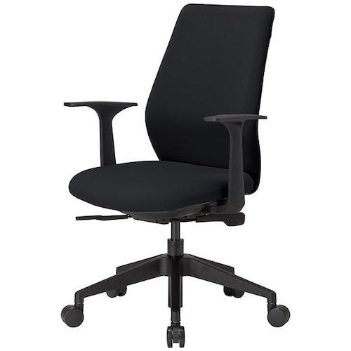 ■NAIKI ワークチェアー(肘付) NCE型/背・座:ブラック/ビニールレザー〔品番:NCE513BK〕【5094498:0】[送料別途見積り][法人・事業所限定][外直送][店頭受取不可]｜ホームセンターバロー　店