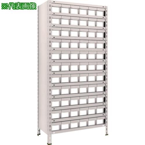 ■TRUSCO スチールラック 軽量棚 875X450X1800 樹脂引出NG 小X66 ネオグレー〔品番:63X812E11〕【5105269:0】[直送DS][店頭受取不可]｜ホームセンターバロー　店