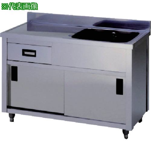 ■アズマ 一槽水切キャビネットシンク左水槽 900&times;450&times;800〔品番:APM1900KL〕【5105706:0】[法人・事業所限定][直送元][店頭受取不可]｜ホームセンターバロー　店