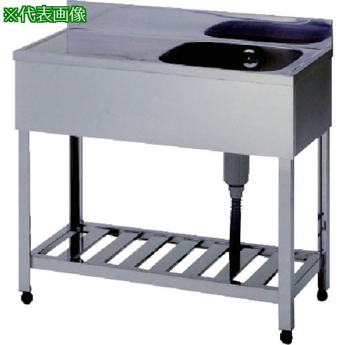 ■アズマ 一槽水切シンクBG無ホース付左シンク 1500×600×800〔品番:HPMC11500L〕【5110394:0】[法人・事業所限定][直送元][店頭受取不可]