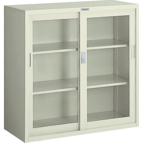 ■TRUSCO 耐薬品保管庫 ガラス引違型 880X400XH880〔品番:T303G〕【5119286:0】[法人・事業所限定][直送元][店頭受取不可]