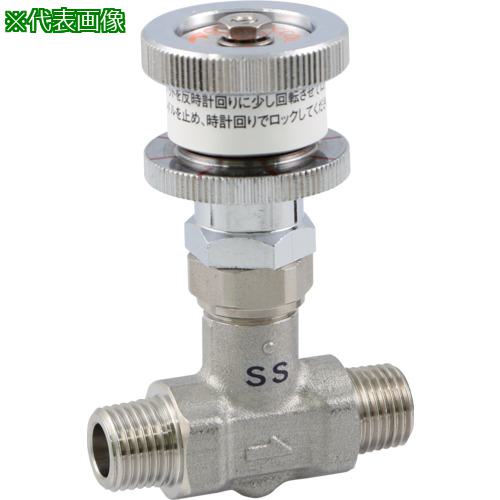 ■ASOH チッコロ-α 外×外ネジ型 パネル+ロック+開度指示 PT1/4〔品番:SS8022〕【5158885:0】[送料別途見積り][法人・事業所限定][掲外取寄][店頭受取不可]